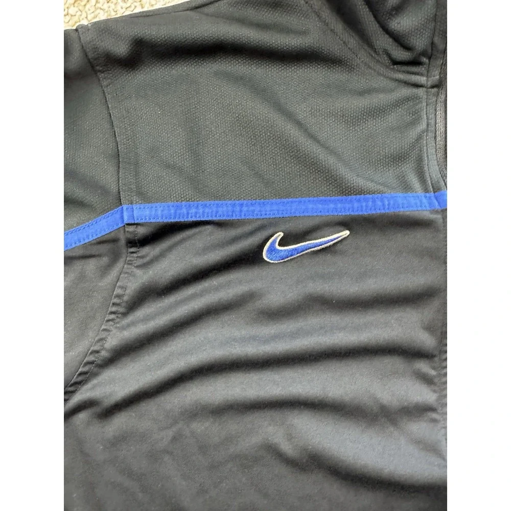 Duke Blue Devils Jacket Men's Med Black Nike Dri Fit 1/4 Quarter Zip Logo NCAA